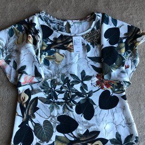 NWT Cleo Butterfly Sleeve Top